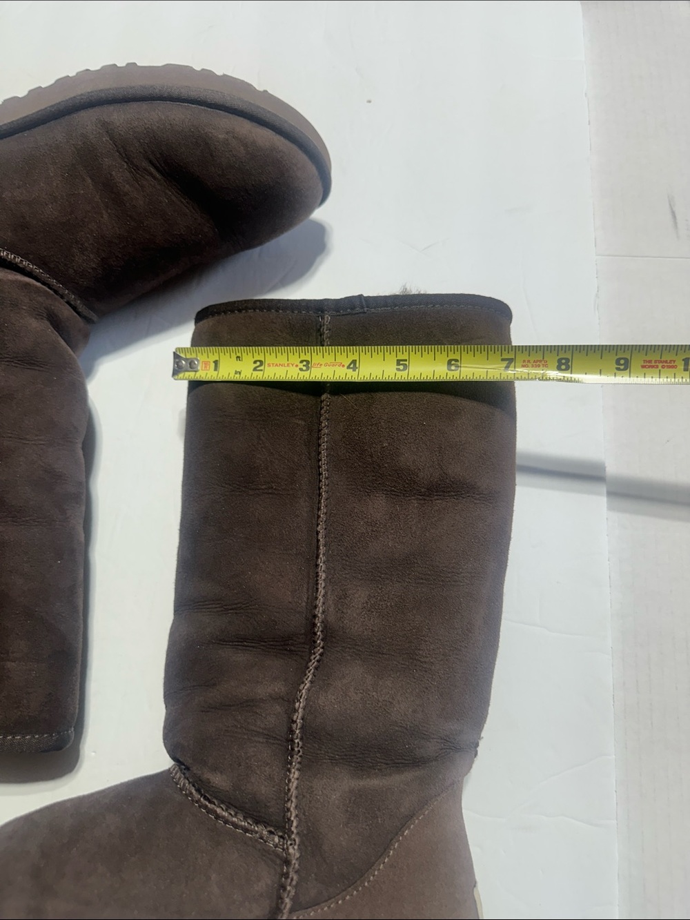UGG slip on Classic Tall Shearling-Lined Boots - Dark Brown sz 9 comfortable - Picture 2 of 10